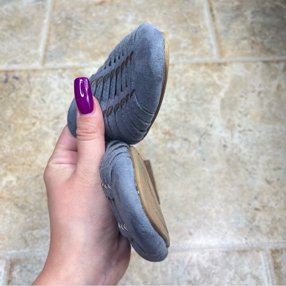 Quipd Buckle Gray Bohemian Western Southwestern Light Academia Wooden Flats 9 - Picture 12 of 13